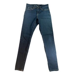 Michael Kors Jeans Womens 4 Dark Blue Wash Izzy Skinny Stretch Denim MK Logo